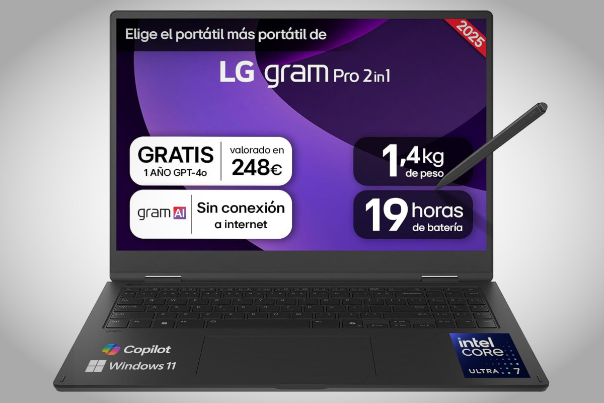 LG Gram 16T90TP-K.AD88B. Imagen: LG