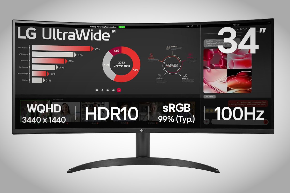 LG UltraWide Curvo. Imagen: LG