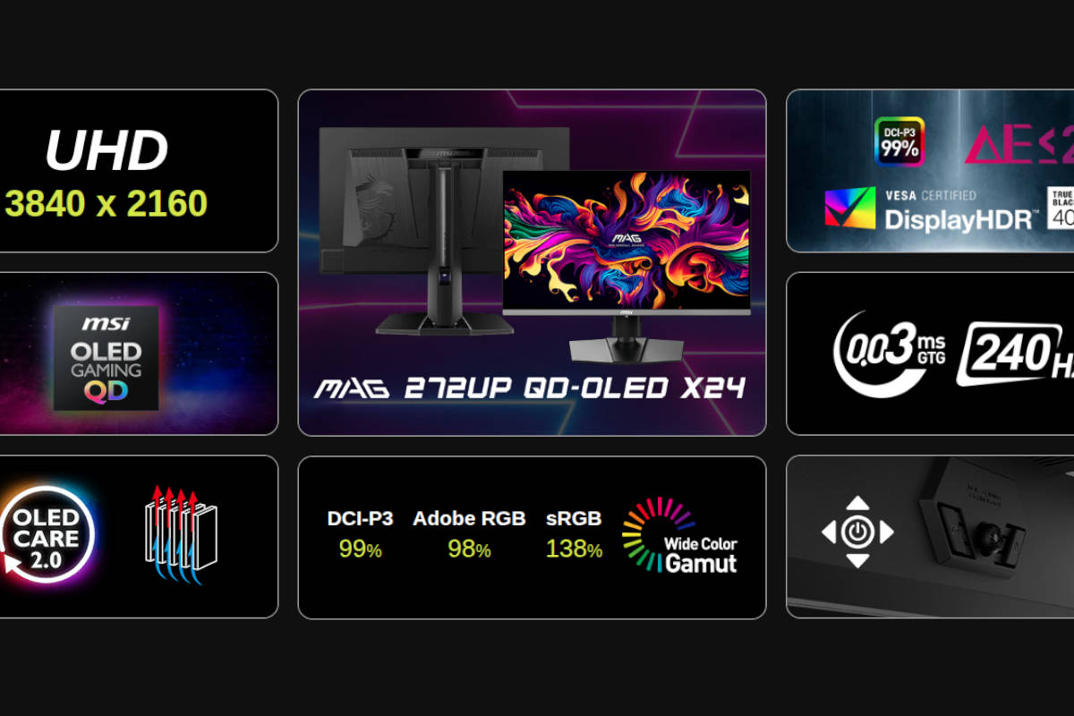 MAG 272UP QD-OLED X24. Imagen: MSI