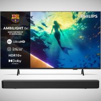 Philips 50PUS8010 + TAB4000: imagen 4K, Ambilight y sonido Dolby Atmos para un cine en casa completo